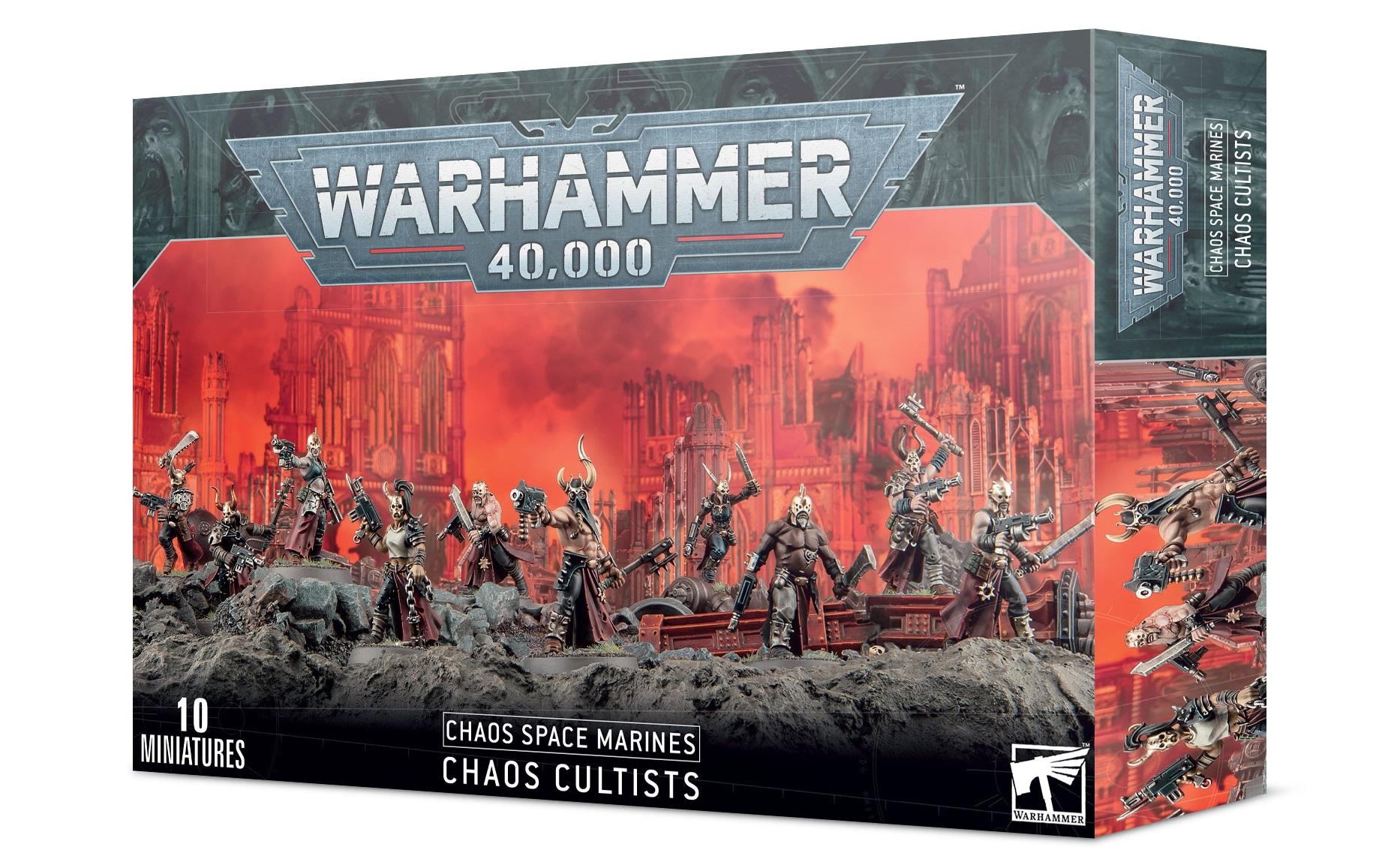 Figurenset Warhammer 40.000 ChaoskultistenWarhammer 40.000 Chaos Space Marines Chaos Cultists Miniaturen
