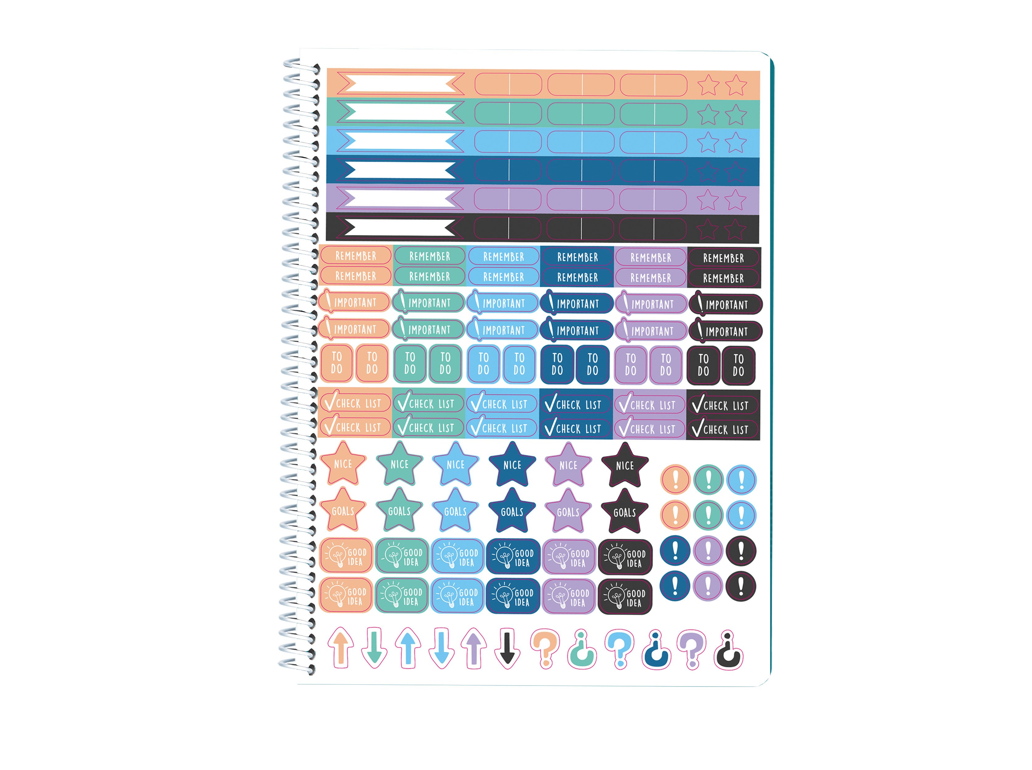 CADERNO ESPIRAL A4 QUADRICULADO POLIPPROPILENO OXFORD LIVE&GO 80 FOLHAS CORES SORTIDAS