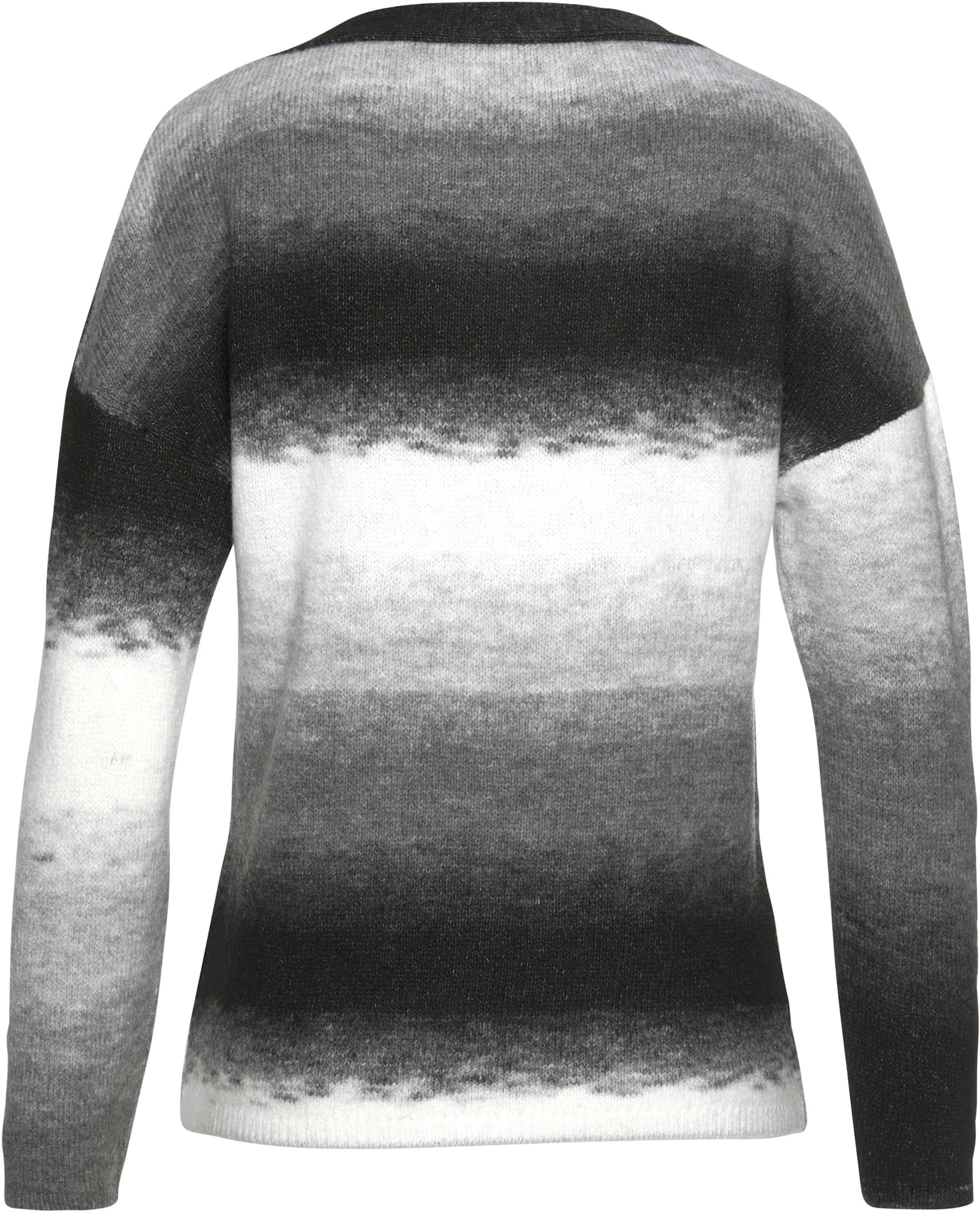 Vivance Strickpullover in schwarz-weiß-grau