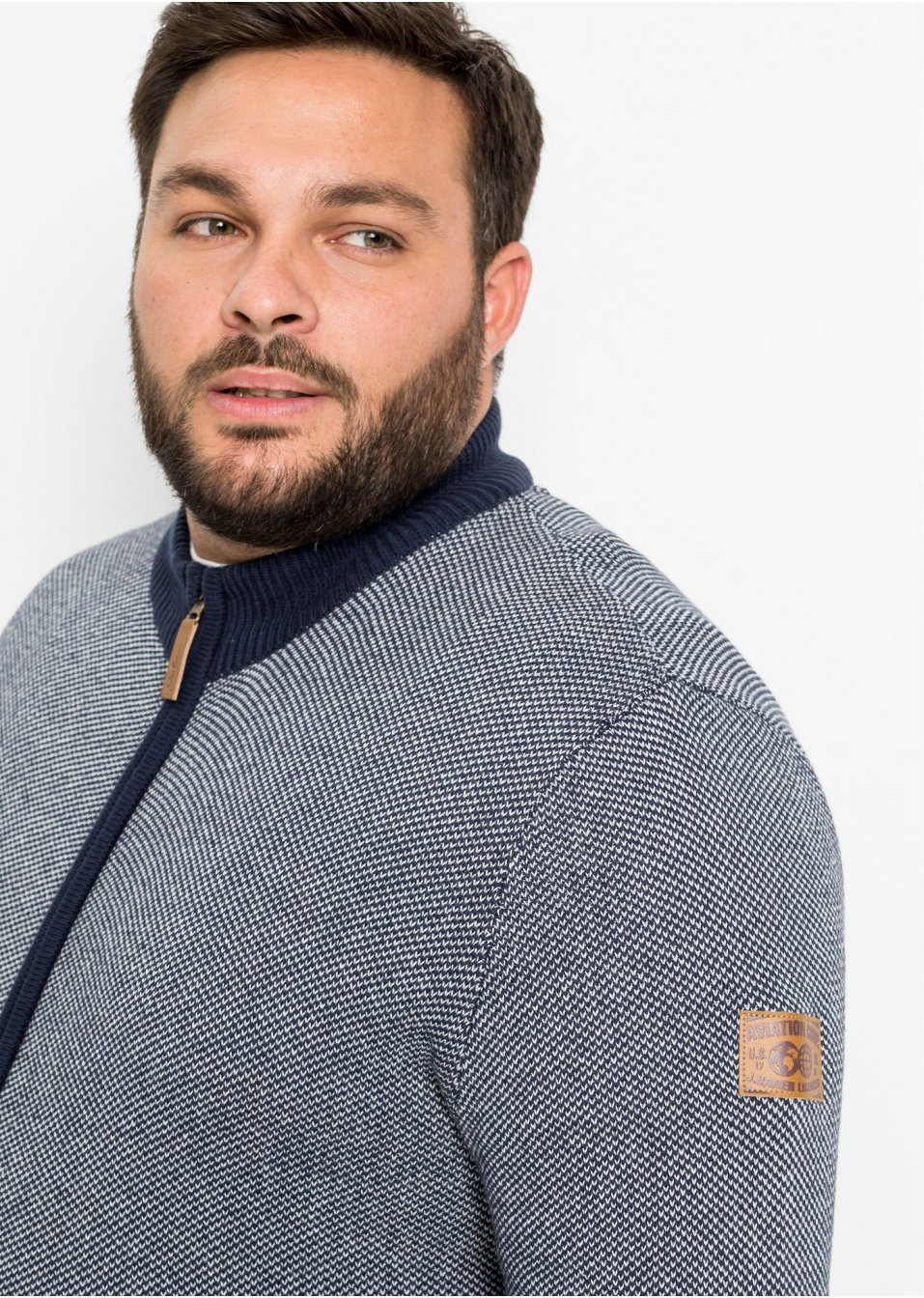 Gilet en maille à col montant