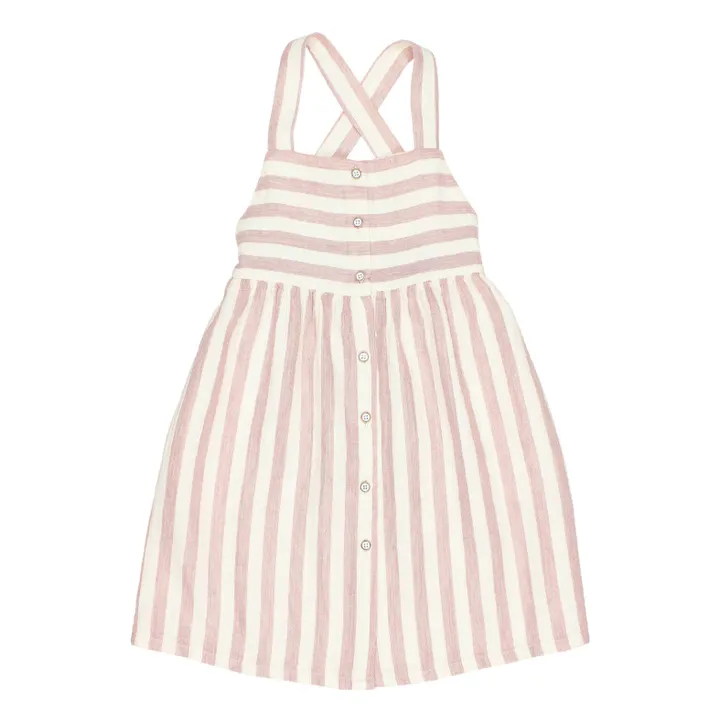 Búho Robe Rayée Mousseline | Vieux Rose