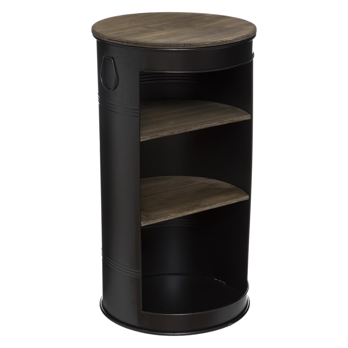 TABLE CAFE AJOURE DIEGO NOIR D.50X92CM