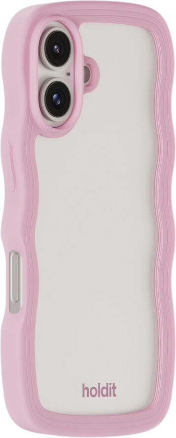 HoldIt Wavy Case iPhone 16 Lyserød