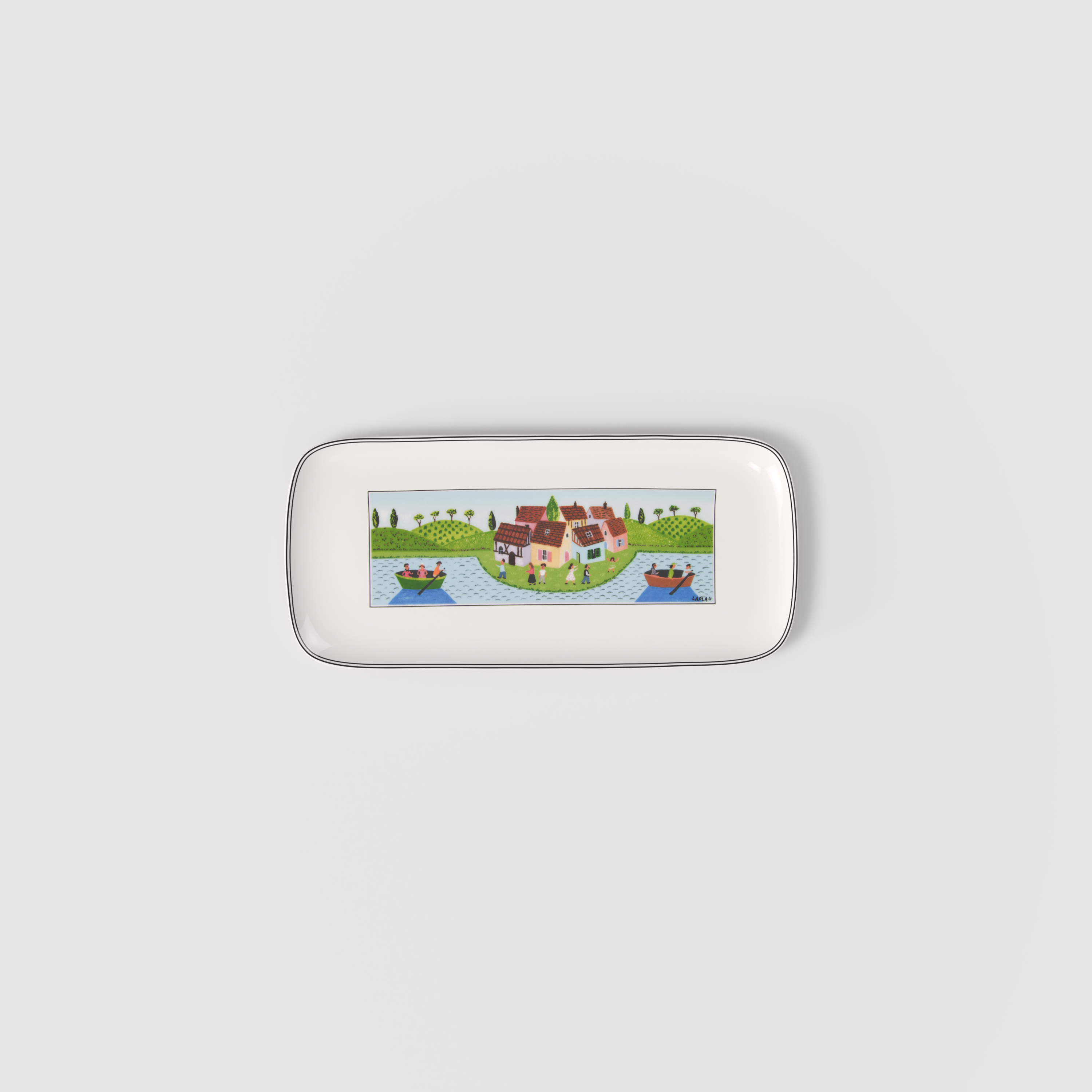 Design Naif Cake plate Multi-colored, Premium Porcelain