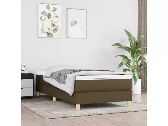 Sommier à lattes de lit Marron foncé 80x200 cm Tissu