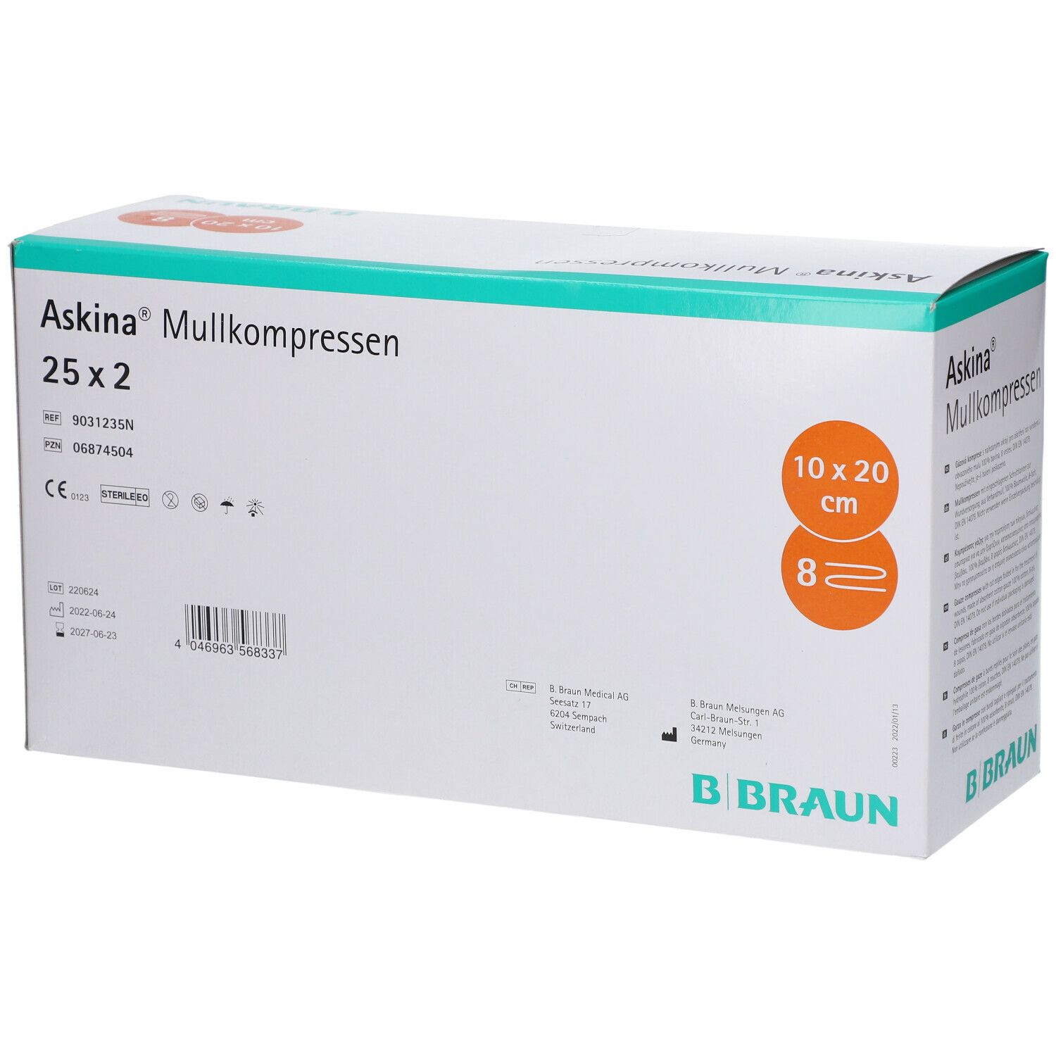 Askina® Mullkompressen 10 x 20 cm steril