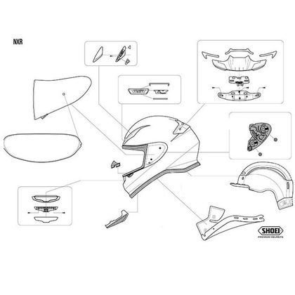 Ventilation Shoei NXR - Gris