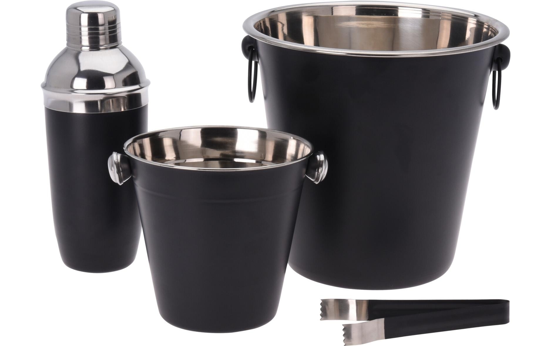 FURBER Cocktail Shaker »4-teilig,« Eiswürfelbehälter, Ø 14 cm, Höhe: 14 cm