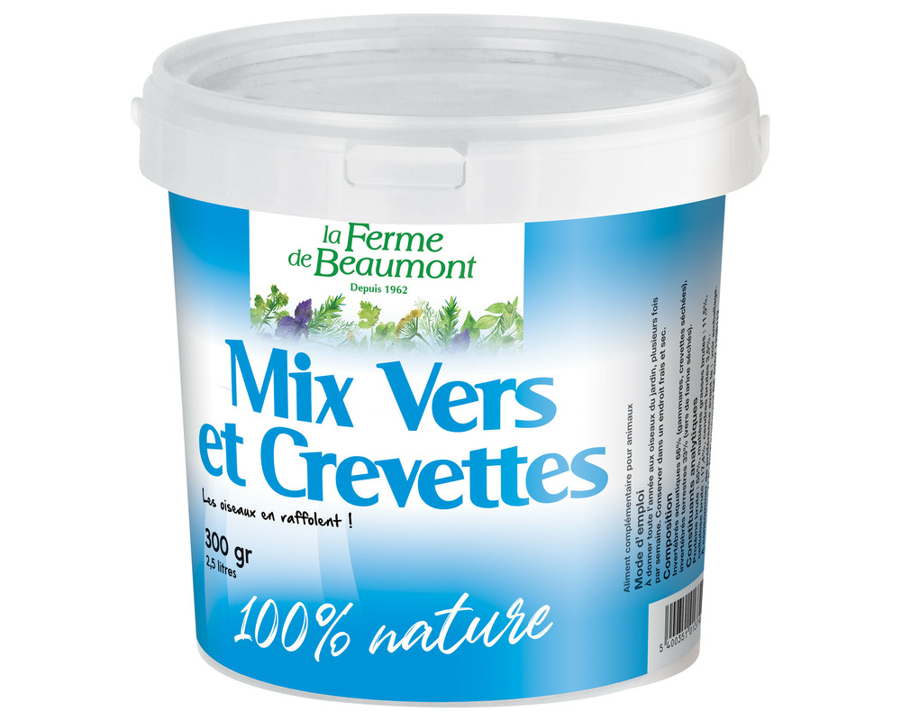 Mix vers et crevettes 300 gr / 2,5 litres • mélange déshydraté