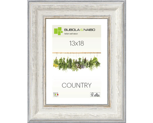 Houten fotolijst COUNTRY gebroken wit 13x18 cm