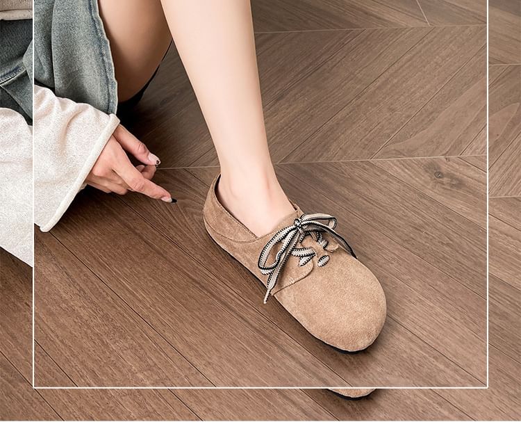 Aegina - Hidden Wedge Plain Lace-Up Faux Suede Schoenen