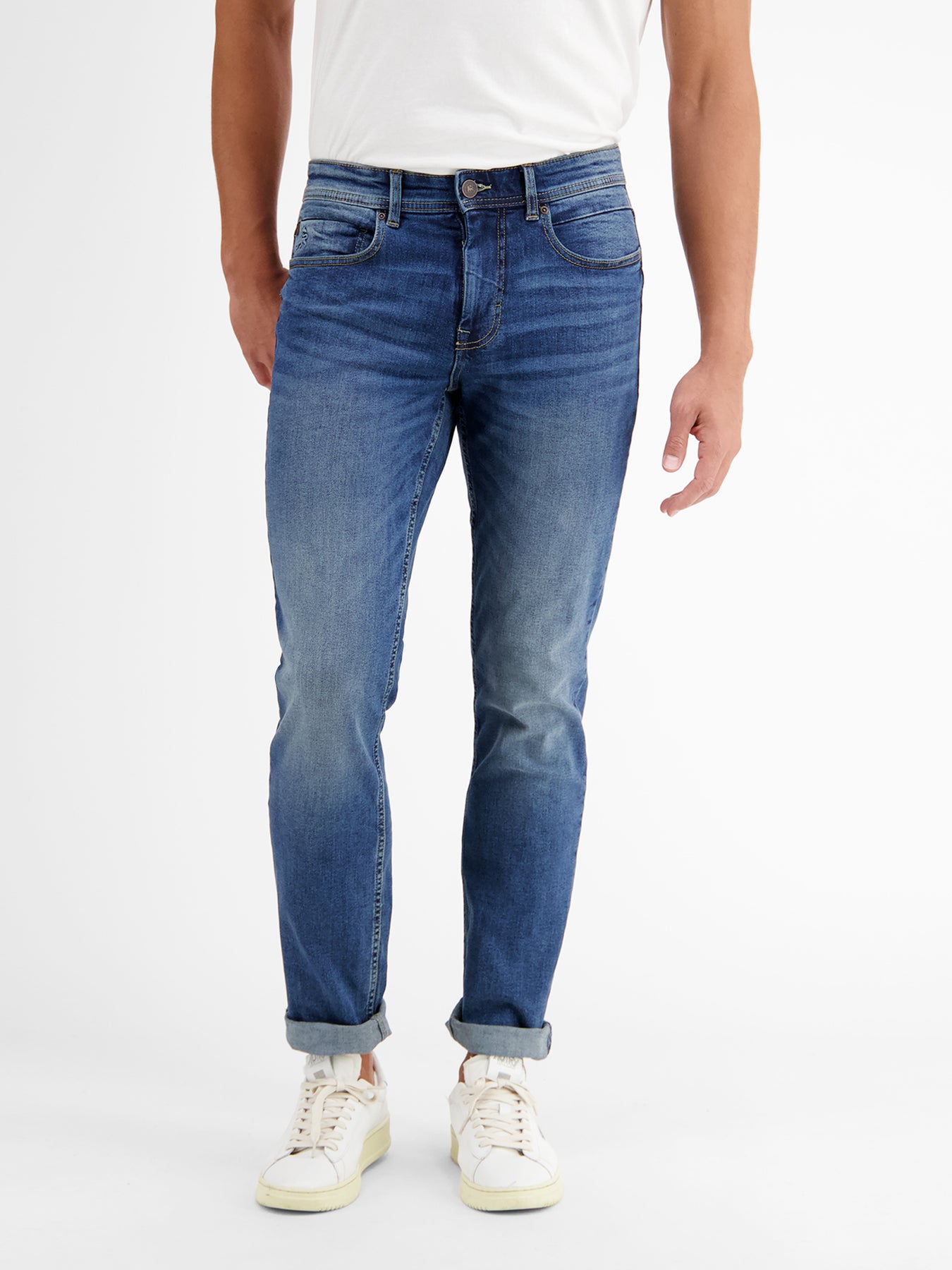 BAXTER 5-Pocket-Denim im Used-Look, RELAXED FIT, Comfort Stretch