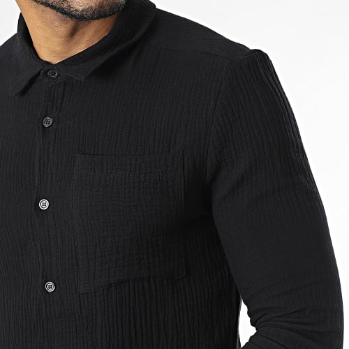 Chemise Manches Longues Noir