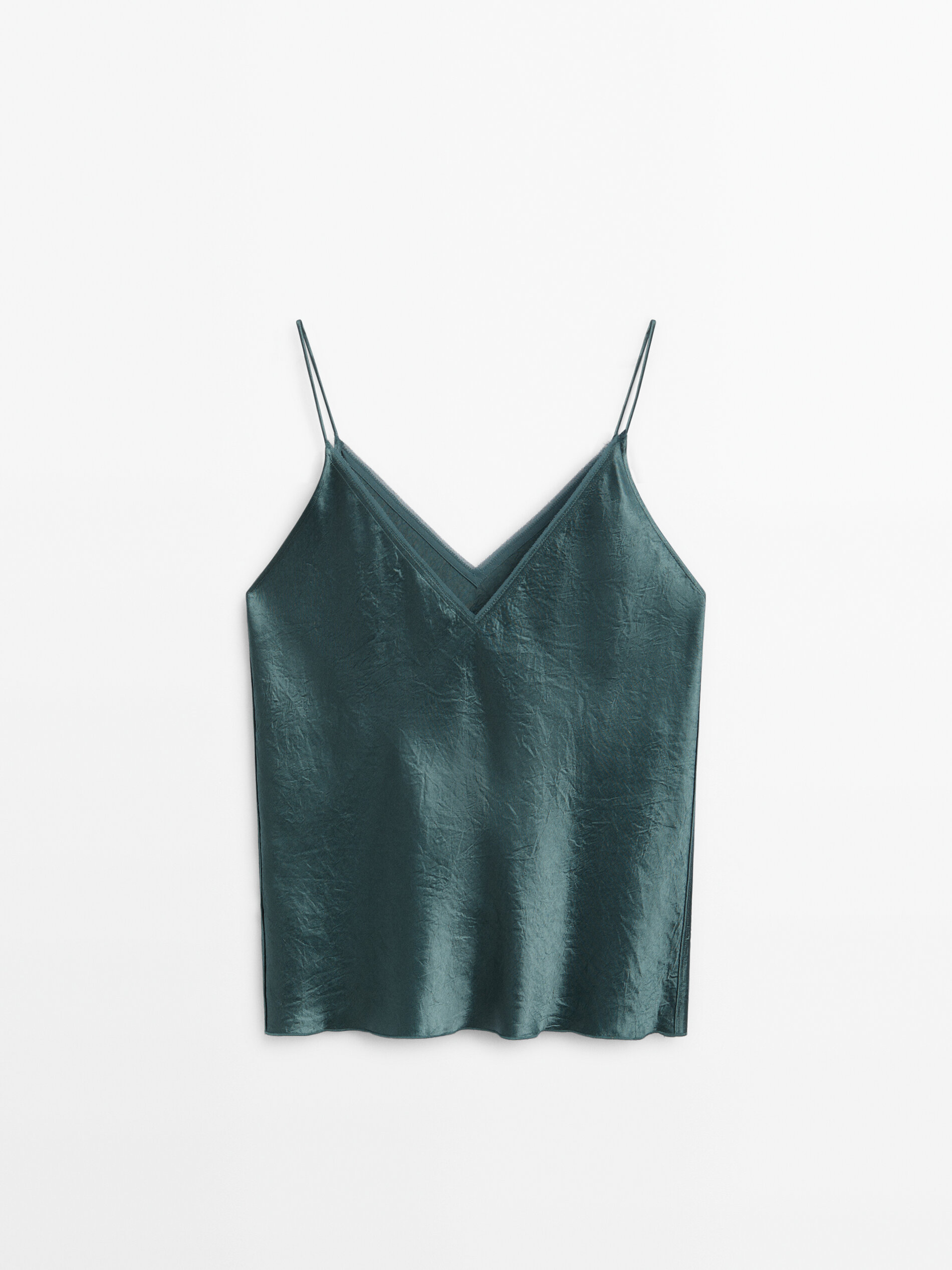 Topo de linho acetinado - VERDE