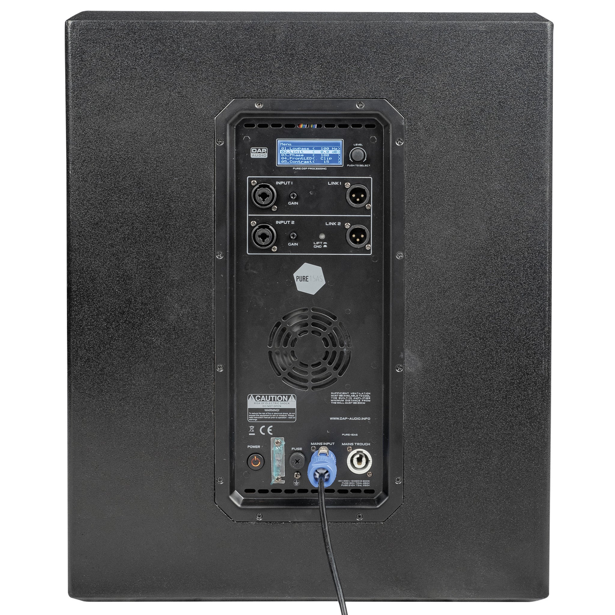DAP Pure-15AS actieve 15 inch subwoofer met DSP
