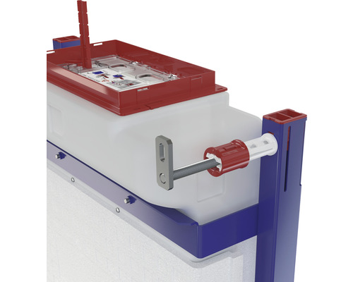 veporit. Voorwandelement voor wandcloset ICUBOX WC 858 Duo H: 858 mm Bediening van voor en boven incl. inloopgoot en wandbevestiging