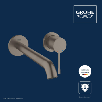 Grohe Colours wastafel inbouwkraan Essence New L 2-gats grafiet