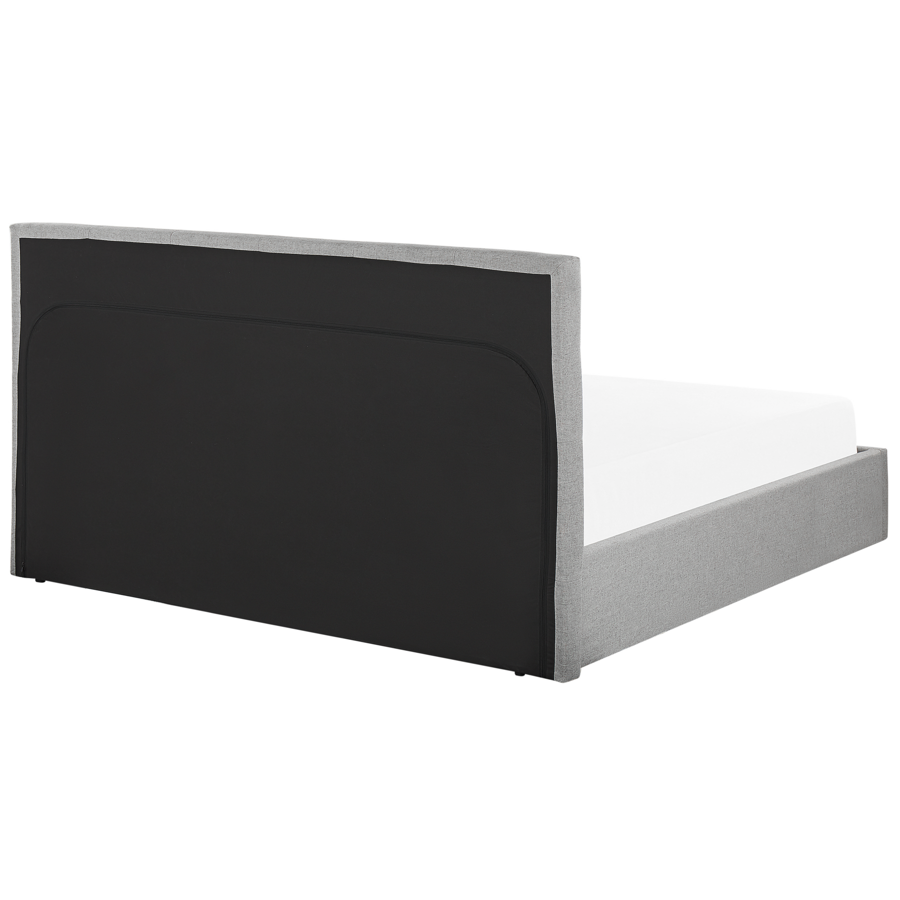 Beliani-LORIENT-Bed met opbergruimte-Lichtgrijs-140 x 200 cm-Polyester