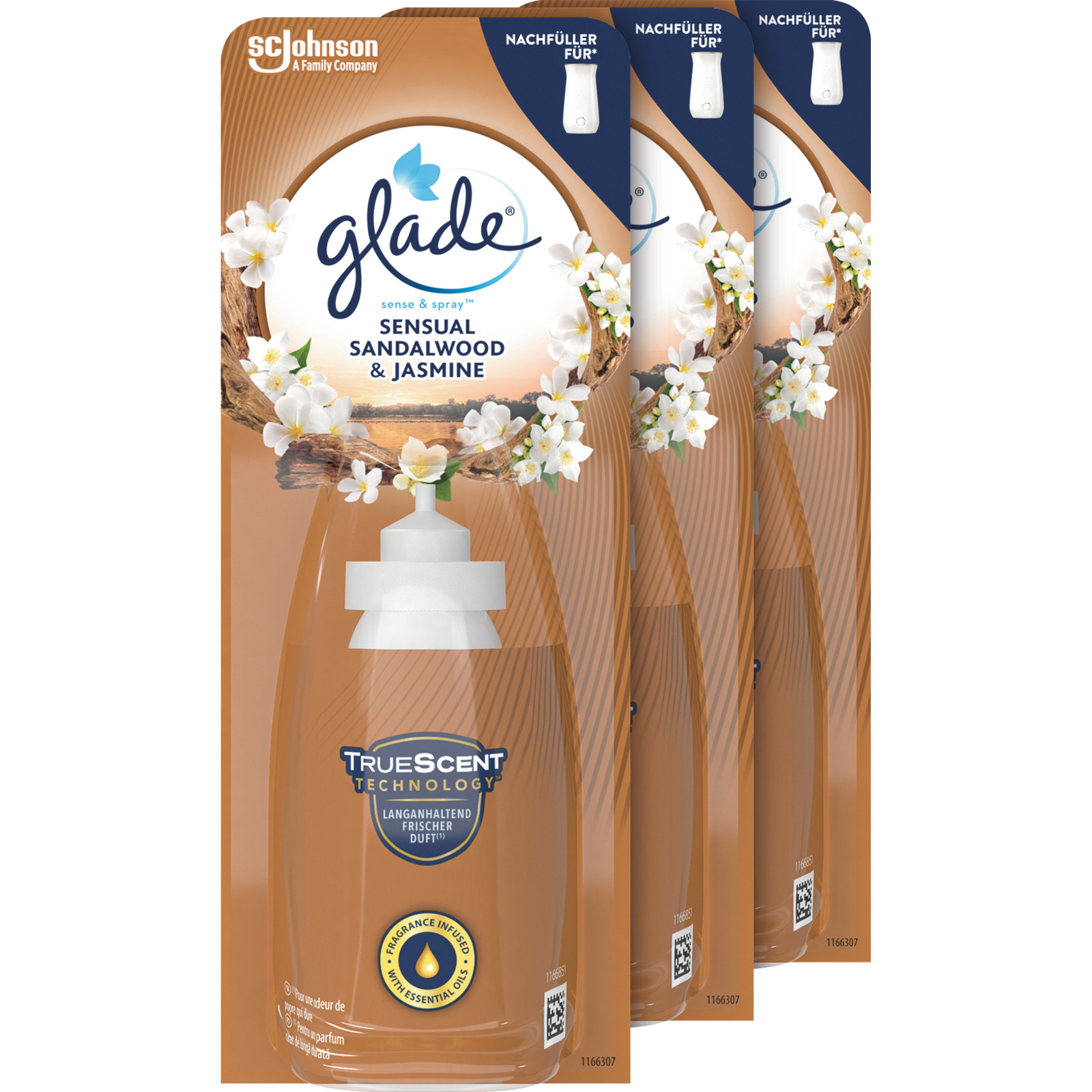 Glade Nachfüller Sensual Sandalwood & Jasmin 3 x 18 ml