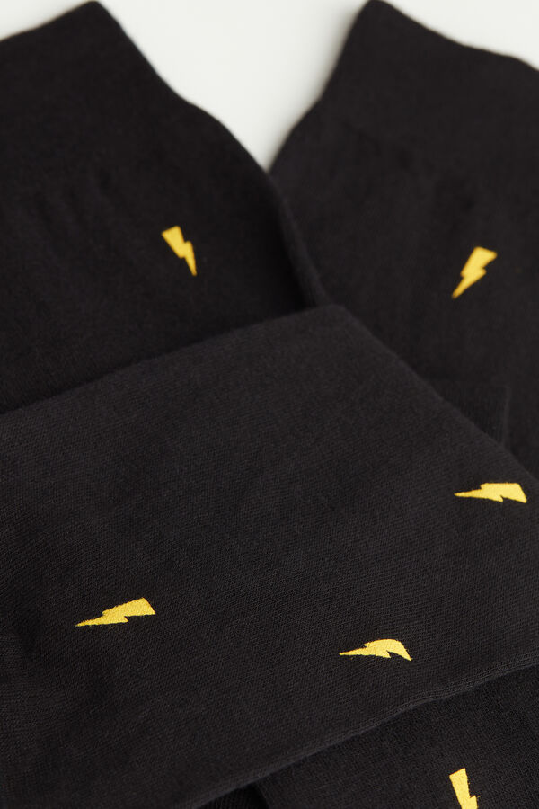 Meias de algodão estampadas até o joelho