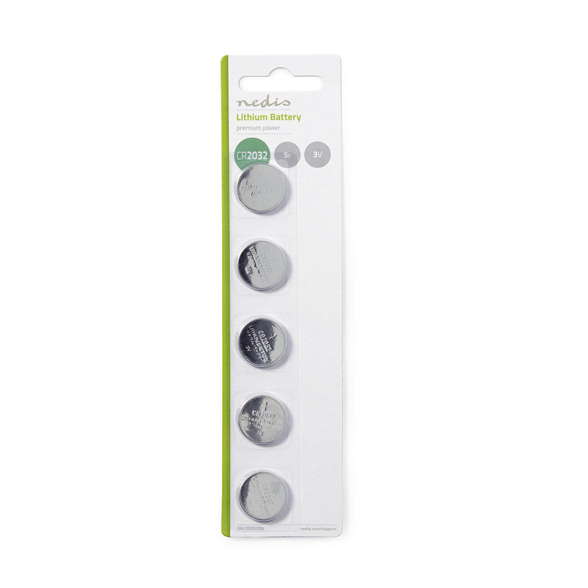 Nedis CR2032 Lithium-Knoopcelbatterij - Set van 5