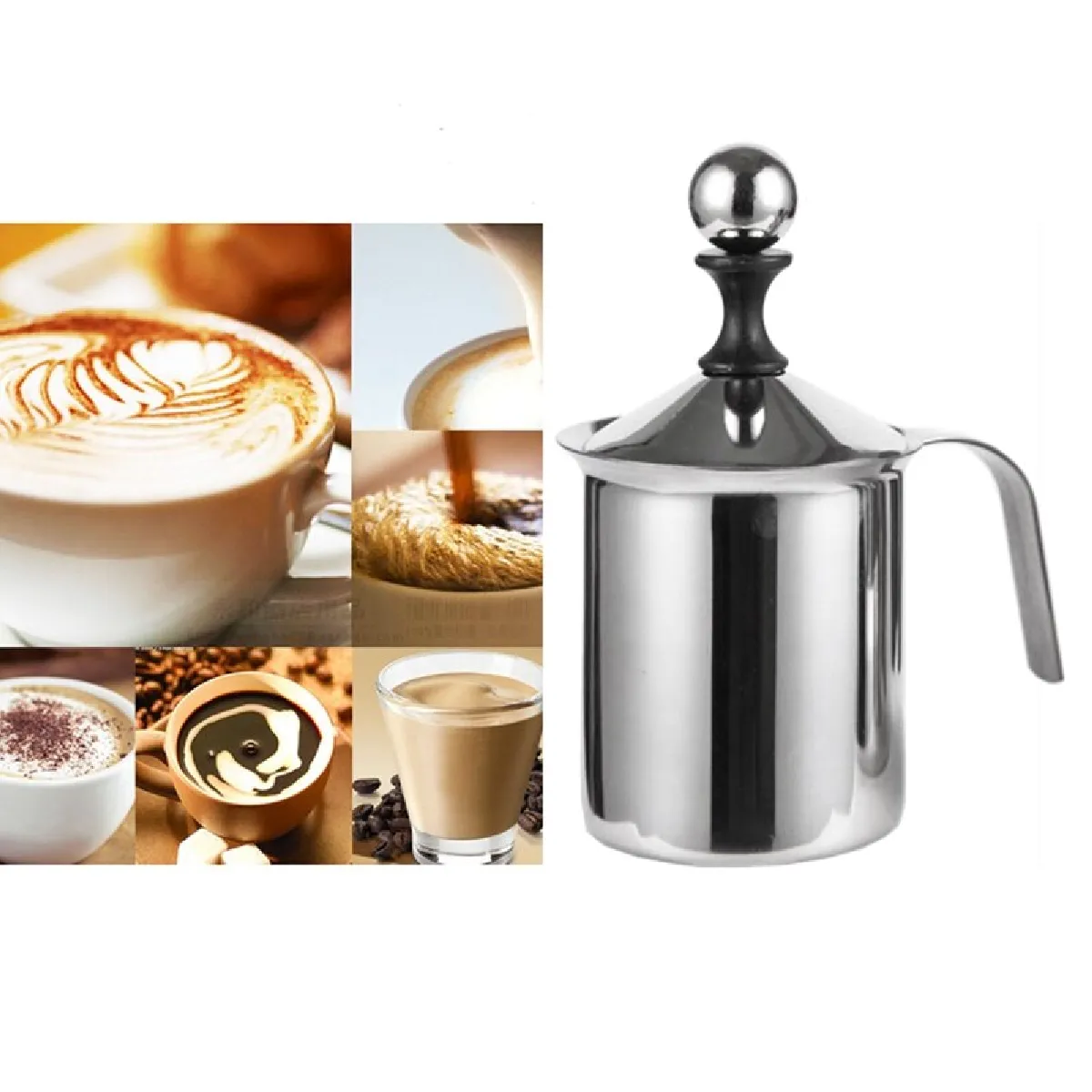 Universal Moussoir à Café Universel - Inox - 400 ml