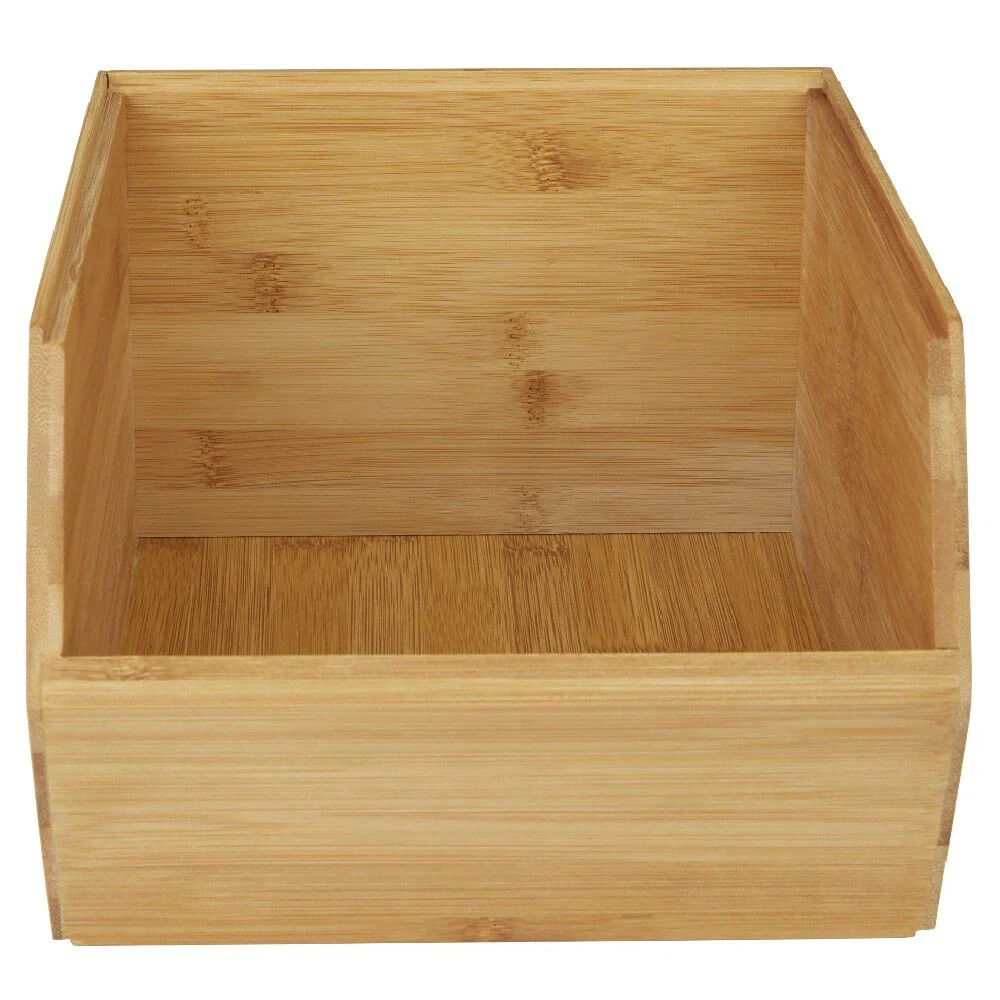 Étagère superposable en bambou marron