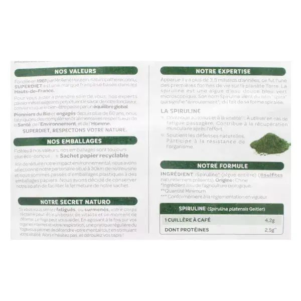 Superdiet Superfood Spirulina Orgânica 200g