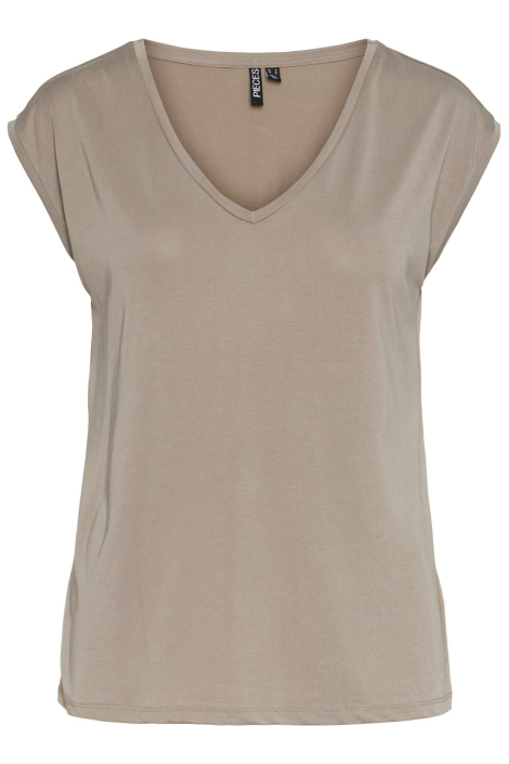 Pieces taupe dames t-shirt