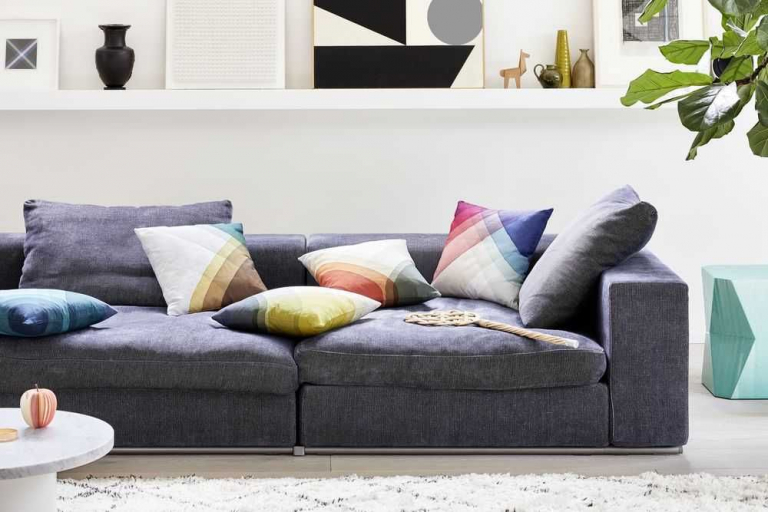 Vitra Herringbone Pillow kussen geel