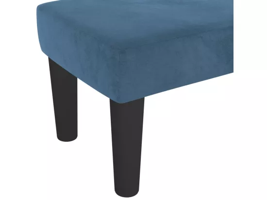 Banc Bleu foncé 100x30x30 cm Velours