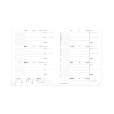 Agenda Club Le Principal - 1 semaine sur 2 pages - 18 x 24 cm - bleu marine - Quo Vadis