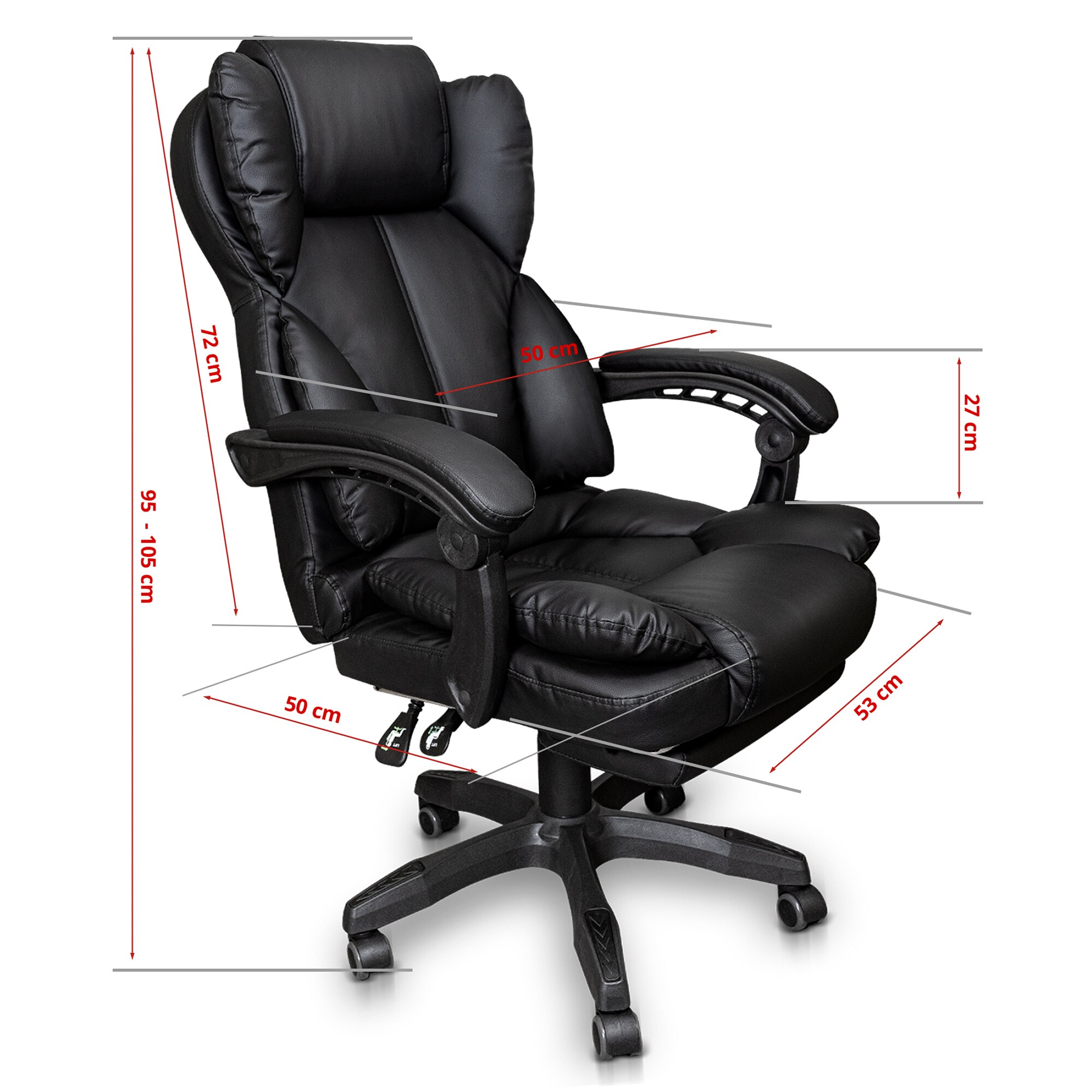 Chefsessel Bürostuhl Gamingstuhl Schreibtischstuhl Racing Chair mit Fußstütze