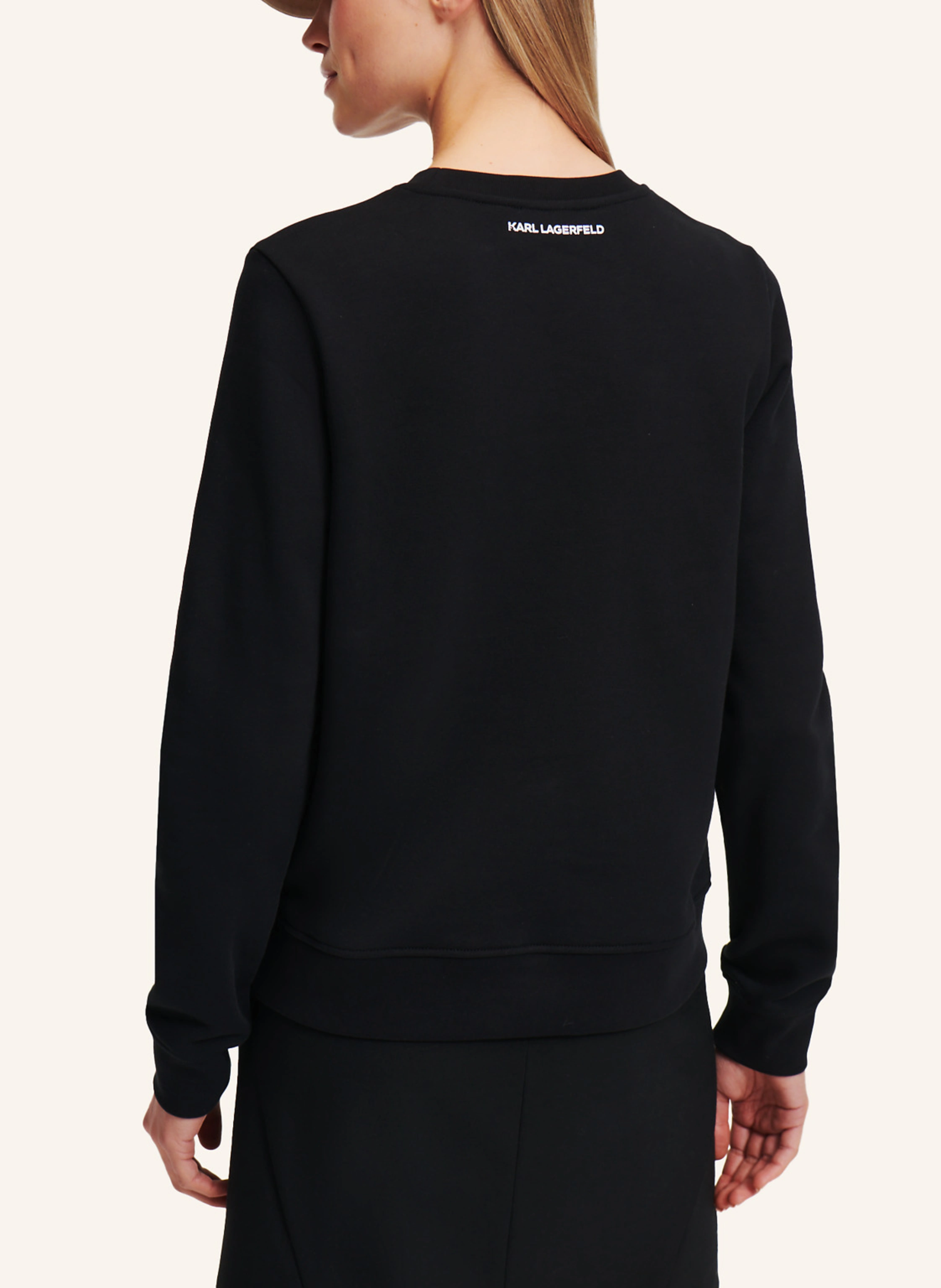 KARL LAGERFELD IKON SWEATSHIRT MIT AUFNÄHER