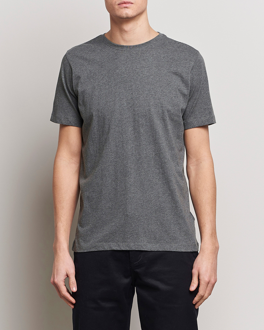 KnowledgeCotton Apparel Agnar Basic T-Shirt Dark Grey Melange