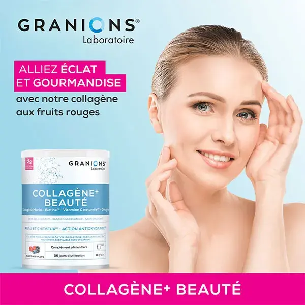 Granions Beauty Sabor Frutas Vermelhas 260g Pacote com 3