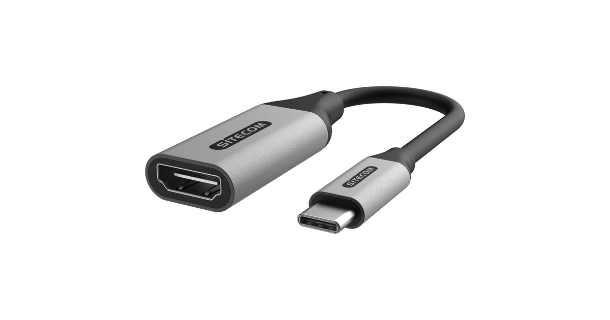 SitecomUSB-C naar HDMI 1.4 adapter  (Grijs, 0,15 meter)