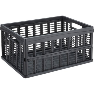 Caisse de rangement pliante, PP, 32,5 litres, noir