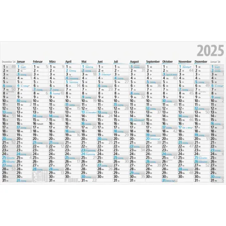 rido/idé Plakatkalender '25 | 1210×770 mm, gefalzt