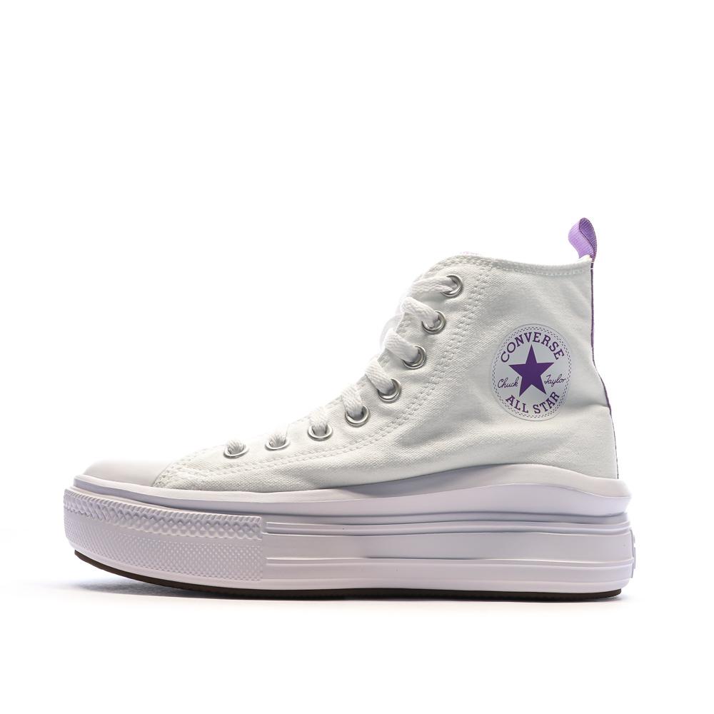 Converse Baskets Blanches/Violettes Femme Converse All Star Move