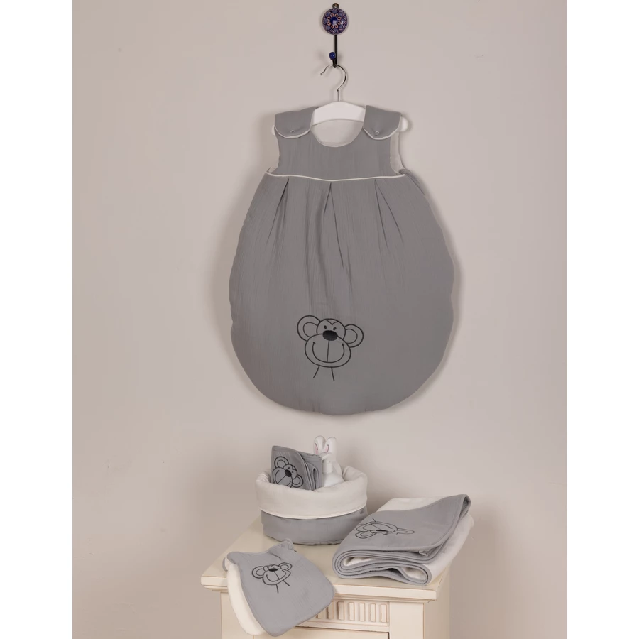 Be Be 's Collection Musselin Sommerschlafsack grau