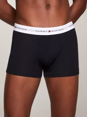 Conjunto com 3 Cuecas Boxer com Cós Elástico e Logo Essencial