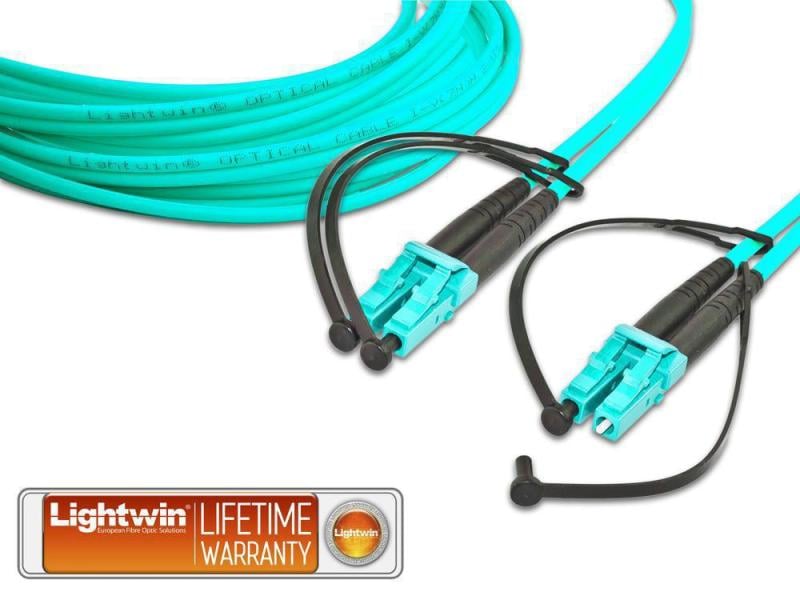 Lightwin LWL-Patchkabel Multimode LC – LC, OM3, Duplex, 1 m Multimode LC-LC OM3 1 m