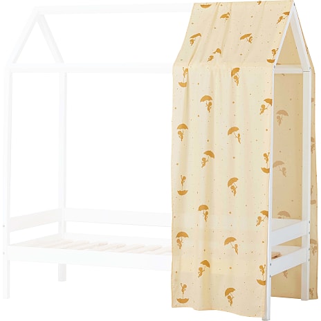 Hoppekids Ole Lukøje forhæng til husseng 70x160 cm - Gul