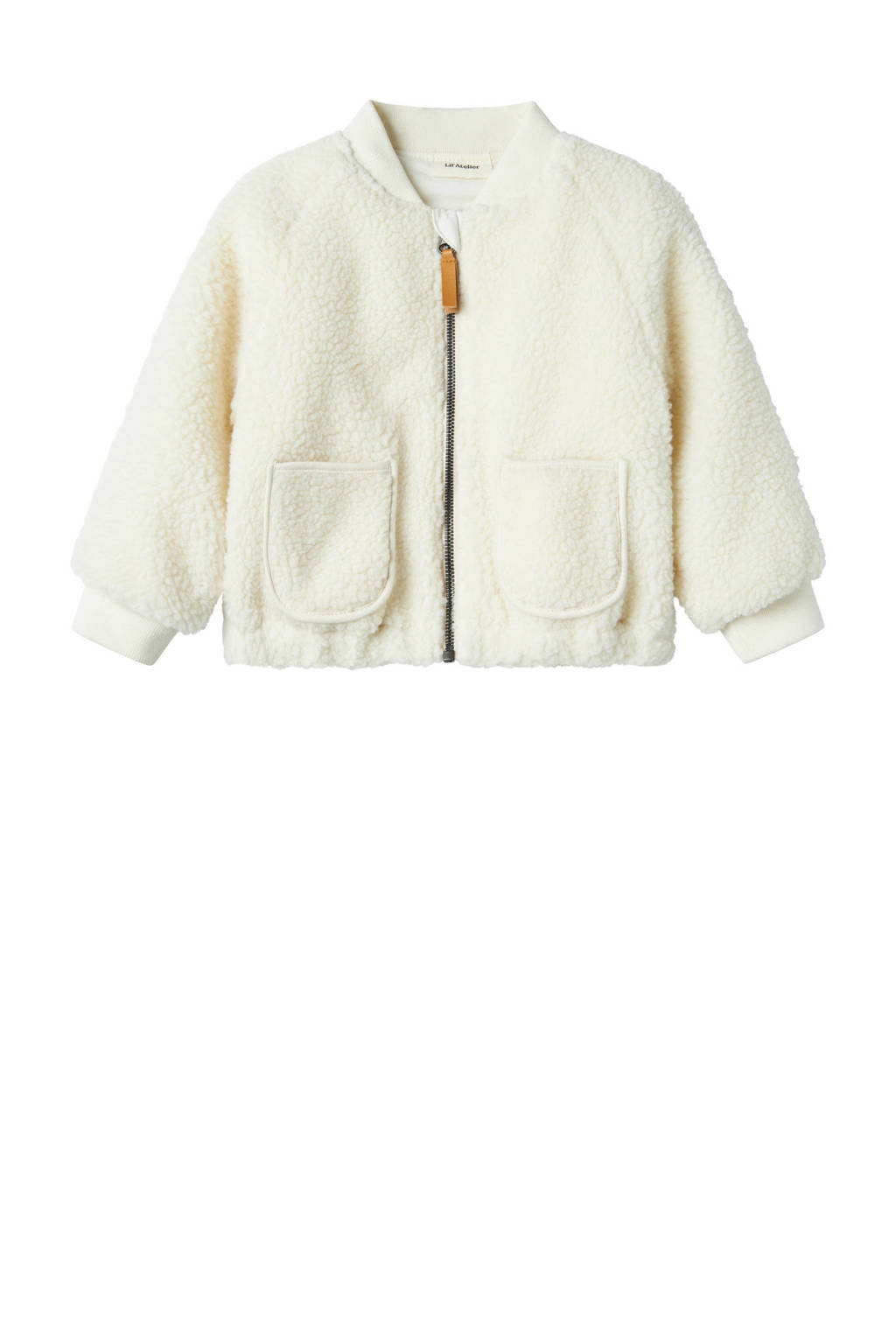 LIL' ATELIER teddy jas offwhite/bee