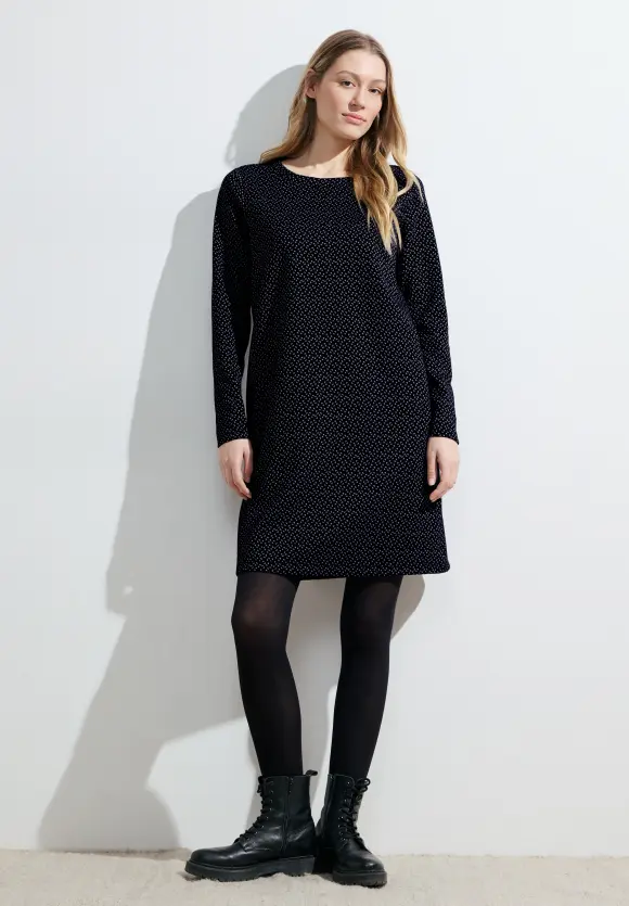 Knielanges Ottoman Kleid - universal blue