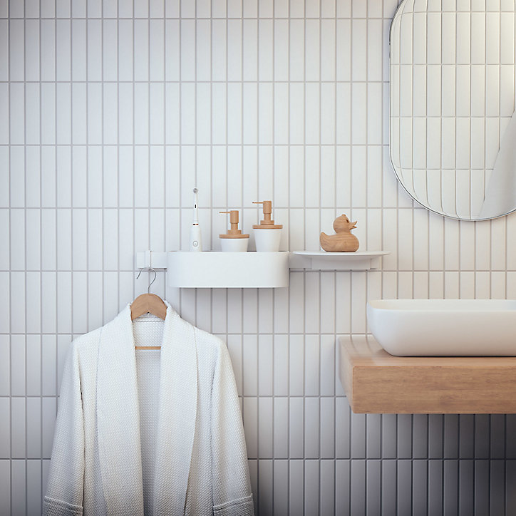 Tablette de douche blanc mat WallStoris Hansgrohe