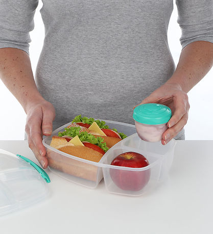 Sistema Brotdose m. Behälter - Triple Split Lunch - 2 L - Türkis