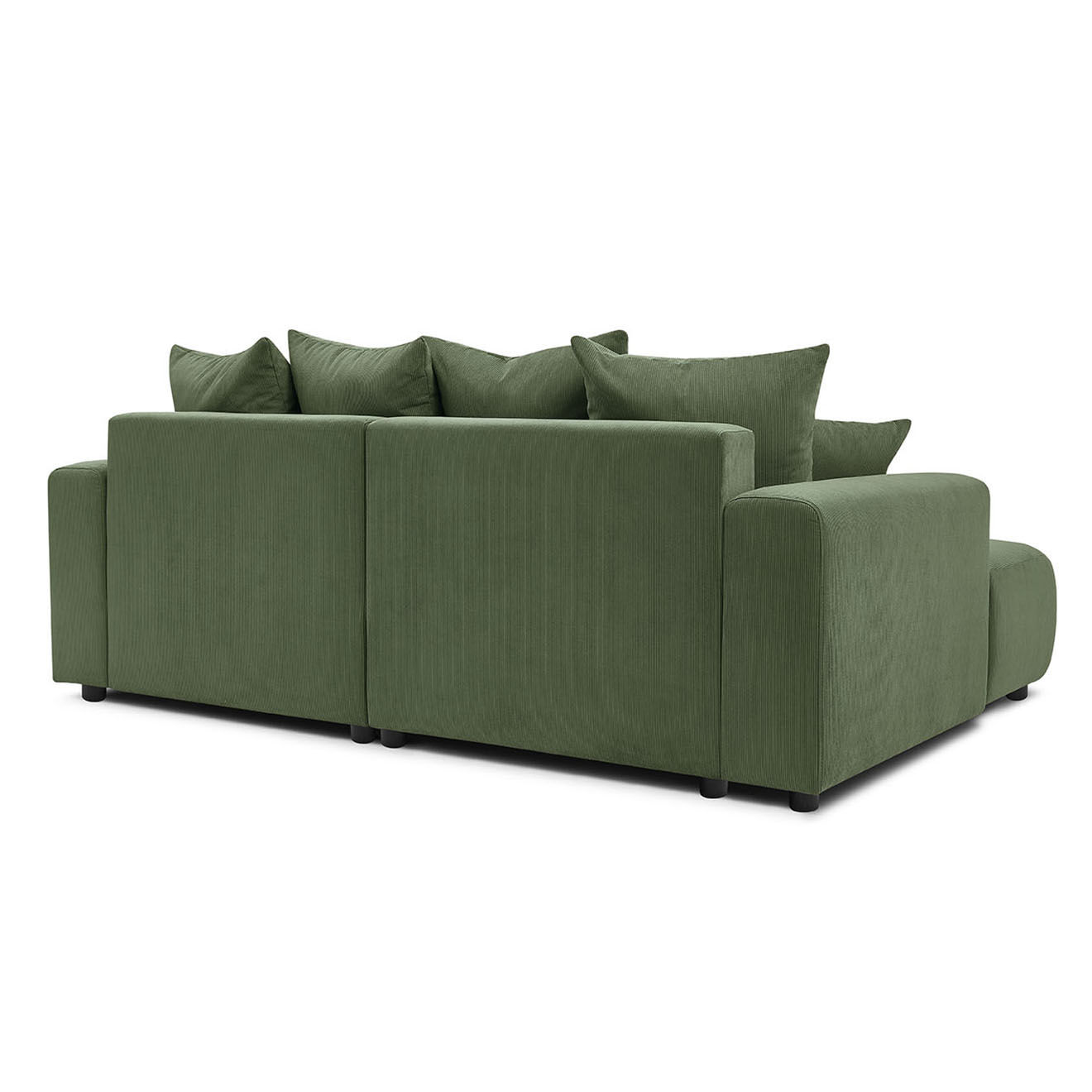 Bobochic Canapé d'angle fixe gauche Enjoy vert - 237x147x95 cm