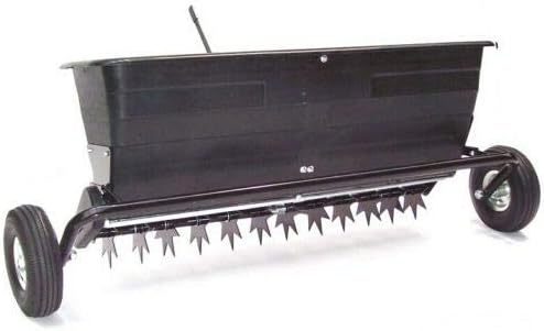 Generisch Anhänger Rasenlüfter Rasenbelüfter 102cm Vertikutierer mit Streuwagen 55552 AWZ